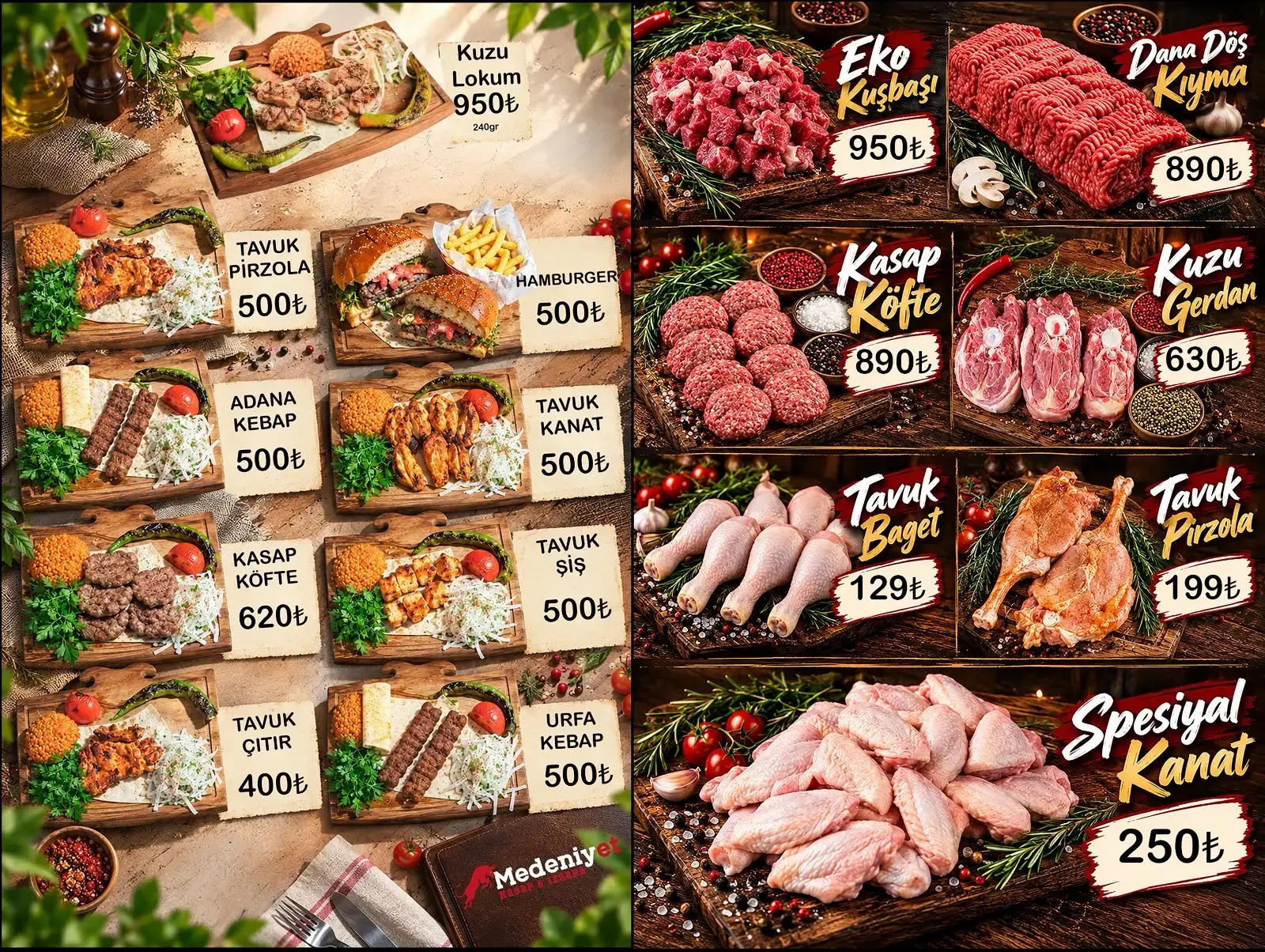 Medeniyet Kasap & Izgara kampanya fiyatları: porsiyon ızgaralar ve kasap ürünleri